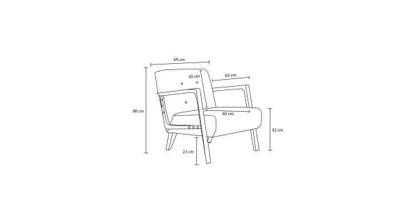 Křeslo YORLEM, šedá