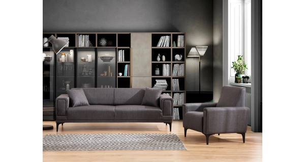 Křeslo ZALFARO, tmavě šedá