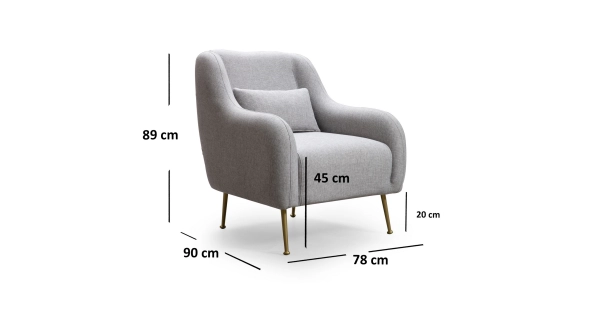 Křeslo ZALFIN, šedá