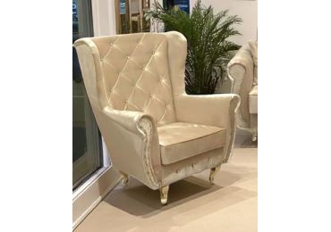 Křeslo ZELULZAN II, zlatá látka