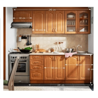 Kuchyně ALIGNO 180/240 cm, olše