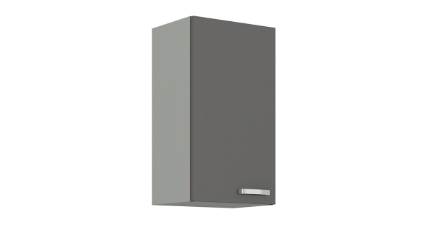 Kuchyně AVERNA 130x170 cm, korpus: platinově šedá, dvířka: šedý lesk