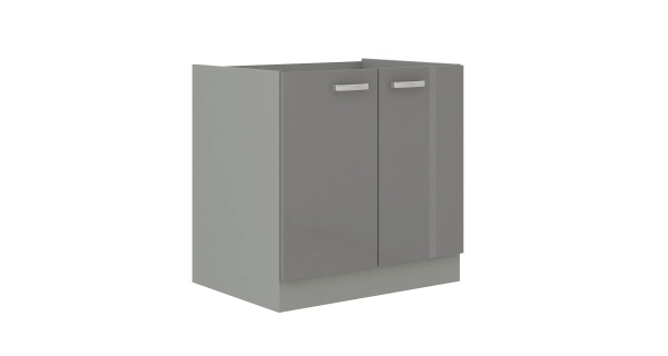 Kuchyně AVERNA 130x170 cm, korpus: platinově šedá, dvířka: šedý lesk