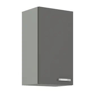 Kuchyně AVERNA 180 cm, korpus: platinově šedá, dvířka: šedý lesk