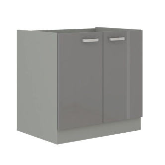 Kuchyně AVERNA 200/260 cm, korpus: platinově šedá, dvířka: šedý lesk