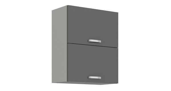 Kuchyně AVERNA 260 cm, korpus: platinově šedá, dvířka: šedý lesk