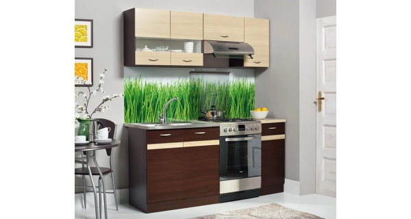 Kuchyně BELISA 120/180 cm, dub wenge/rijeka světlá