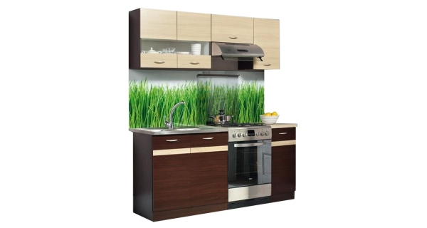 Kuchyně BELISA 120/180 cm, dub wenge/rijeka světlá