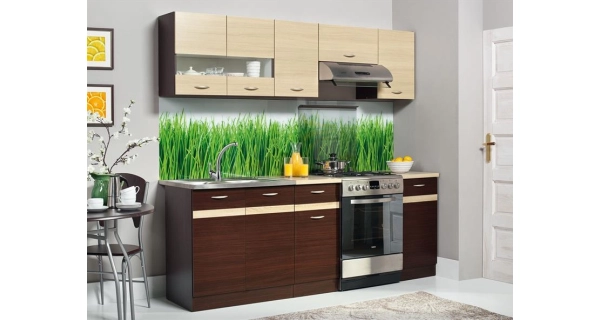 Kuchyně BELISA 160/220 cm, dub wenge/rijeka světlá