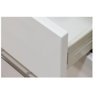 Kuchyně COLBY 120/180 cm včetně pracovní desky a soklů, bílý lesk