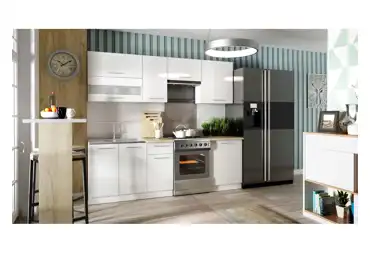 Kuchyně COLBY 180/240 cm, bílý lesk