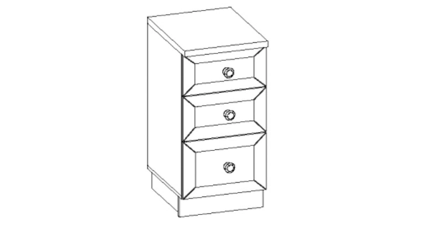 Kuchyně EDGAR 260 cm s pracovní deskou, krém