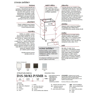 Kuchyně FLARE, korpus: bílá alpská, dvířka: dub tabac + bílý lesk