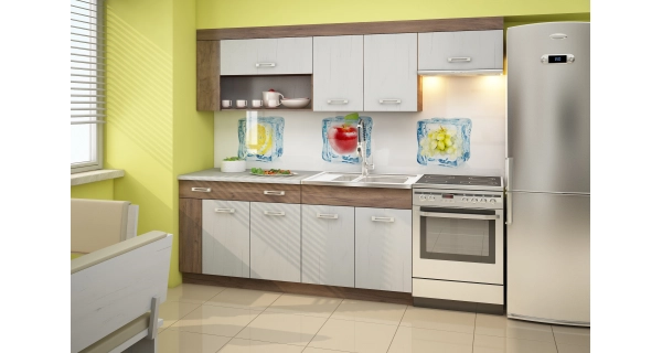 Kuchyně GEMINI 180/240 cm, craft tobaco/craft bílý, 5 let záruka