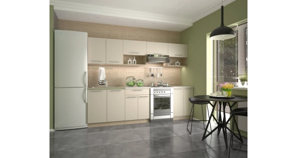 Kuchyně GENDY 200/260, korpus: dub sonoma, dveře: vanilka