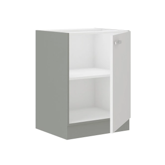 Kuchyně HARLOW 260, šedá/bílý lesk 