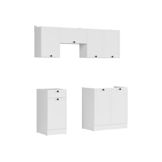 Kuchyně JAMISON 120/180 cm bez pracovní desky, bílá