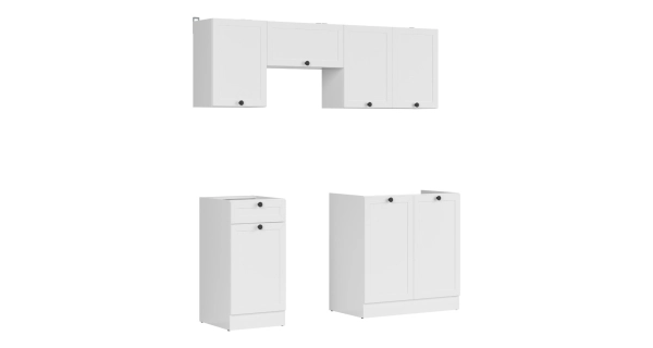 Kuchyně JAMISON 120/180 cm bez pracovní desky, bílá