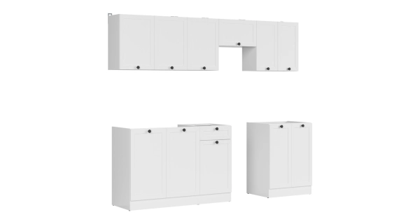 Kuchyně JAMISON 180/230 cm bez pracovní desky, bílá