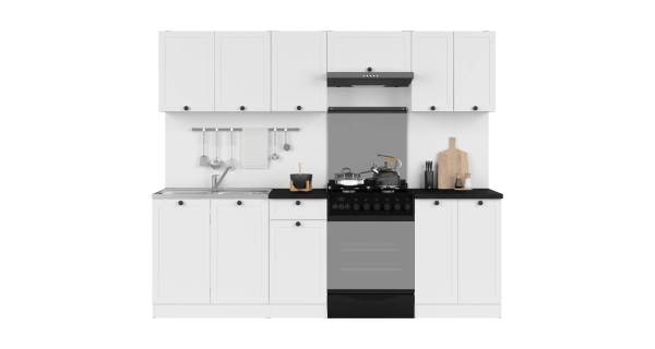 Kuchyně JAMISON 180/240 cm bez pracovní desky, bílá