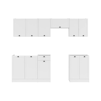 Kuchyně JAMISON 180/240 cm bez pracovní desky, bílá