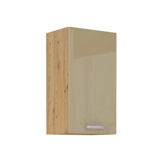 Kuchyně MEADOW 260 cm, korpus: dub artisan, dvířka: cappuccino lesk, dub artisan