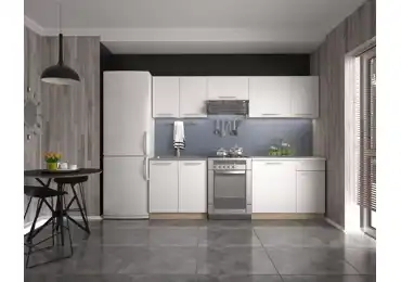 Kuchyně MINOUS 180/240 cm, korpus: dub sonoma, dvířka: bílé