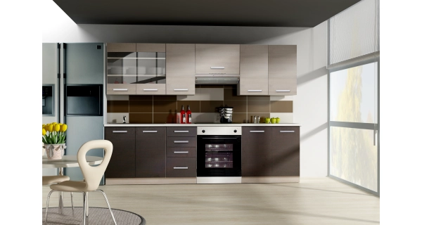 Kuchyně NORFOLK, 180/240, dub ferrara/legno tmavé