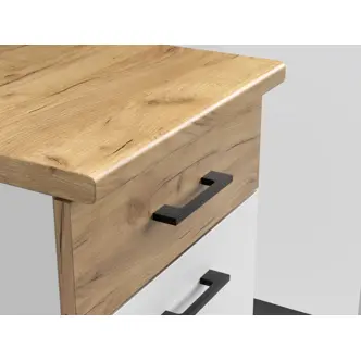 Kuchyně PIETRUS 120/180 cm, bílá/dub craft DOPRODEJ