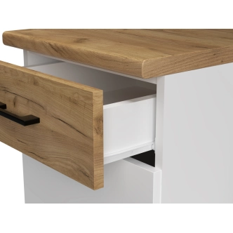 Kuchyně PIETRUS 120/180 cm, bílá/dub craft