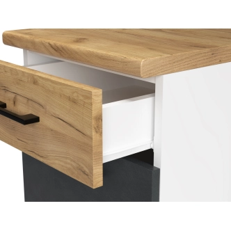 Kuchyně PIETRUS 160/220 cm, antracit/dub craft