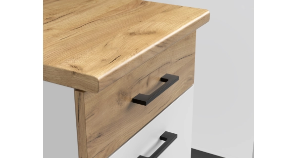 Kuchyně PIETRUS 160/220 cm, bílá/dub craft