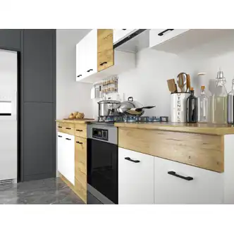 Kuchyně PIETRUS 200/260 cm, bílá/dub craft DOPRODEJ