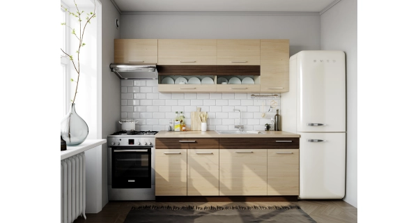 Kuchyně RUTHIN 180/240 cm, rijeka světlá