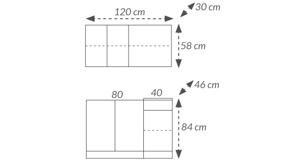 Kuchyně SCHIELD 120, bílá