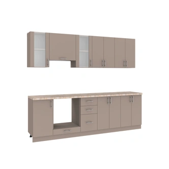 Kuchyně TILERO 260 cm, toffee DOPRODEJ