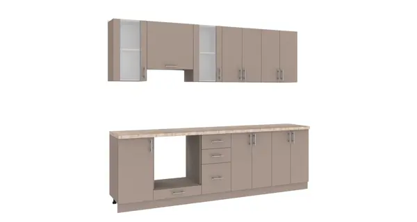 Kuchyně TILERO 260 cm, toffee DOPRODEJ