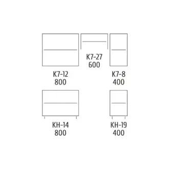 Kuchyně VALSON 120/180 cm, lávově šedá DOPRODEJ