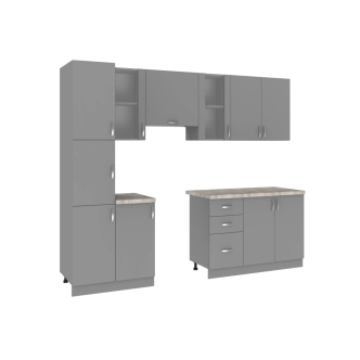 Kuchyně VALSON 200/260 cm, lávově šedá DOPRODEJ