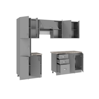 Kuchyně VALSON 200/260 cm, lávově šedá