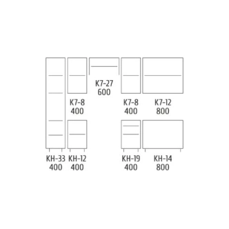 Kuchyně VALSON 200/260 cm, lávově šedá