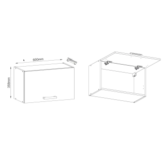 Kuchyně VIVIANA 180/240 cm, korpus: bílý, dvířka: dub craft zlatý/matera