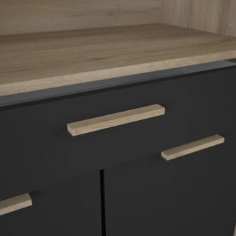 Kuchyňská skříňka FILIFERA, dub kronberg/černá