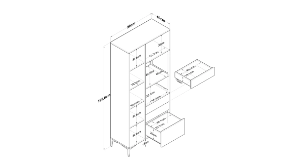 Kuchyňská skříňka NALNOR, bílá