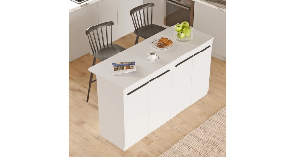 Kuchyňský stůl/ostrůvek VORMAR, bílá