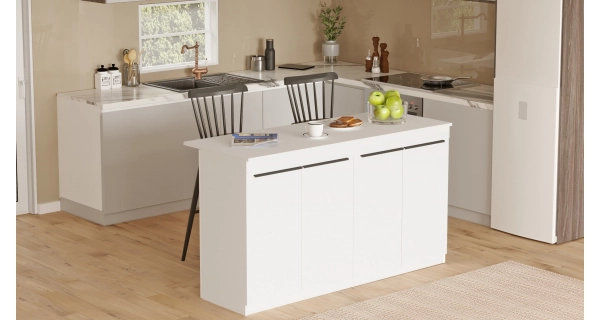 Kuchyňský stůl/ostrůvek VORMAR, bílá