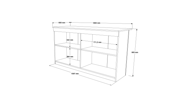 Kuchyňský stůl/ostrůvek VORMAR, bílá