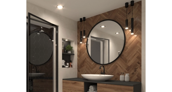 Kulaté zrcadlo GOMPO, černá