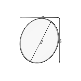 Kulaté zrcadlo GOMPO, černá