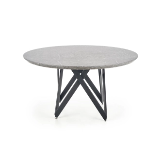 Kulatý jídelní stůl MAKAMBA, šedý mramor